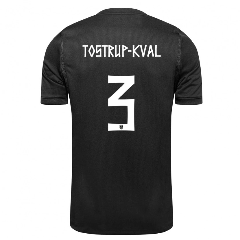Danxen Niño Camiseta Noruega Isac Tostrup-Kval #3 Negro 2ª Equipación 26-28 La Camisa México