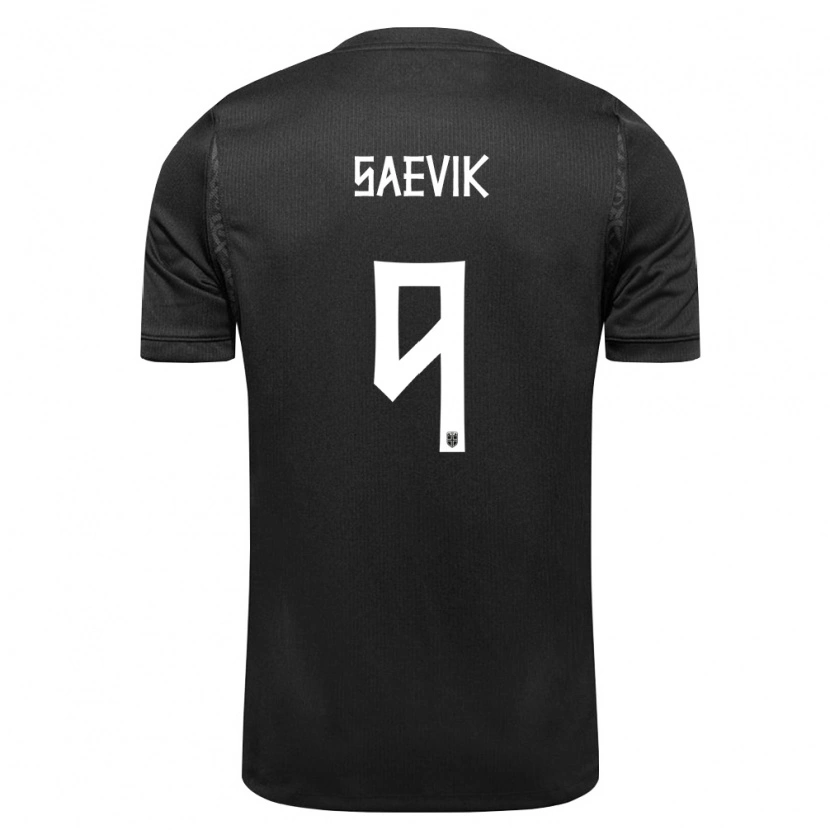 Danxen Niño Camiseta Noruega Karina Sævik #9 Negro 2ª Equipación 26-28 La Camisa México