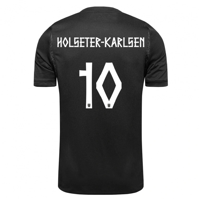 Danxen Niño Camiseta Noruega Philip Holseter-Karlsen #10 Negro 2ª Equipación 26-28 La Camisa México
