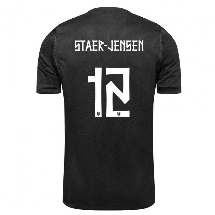 Danxen Niño Camiseta Noruega Magnus Stær-Jensen #12 Negro 2ª Equipación 26-28 La Camisa México