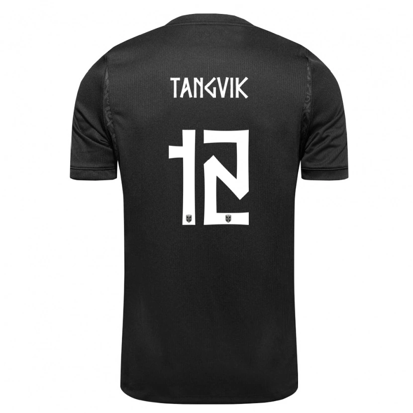 Danxen Niño Camiseta Noruega Sander Tangvik #12 Negro 2ª Equipación 26-28 La Camisa México