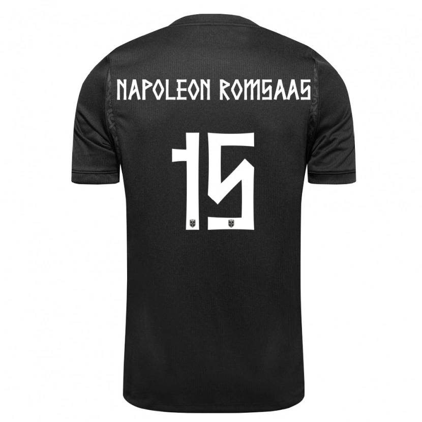 Danxen Niño Camiseta Noruega Jakob Napoleon Romsaas #15 Negro 2ª Equipación 26-28 La Camisa México
