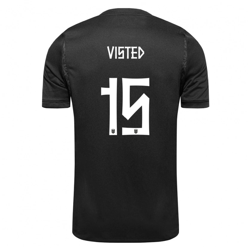 Danxen Niño Camiseta Noruega Ola Visted #15 Negro 2ª Equipación 26-28 La Camisa México