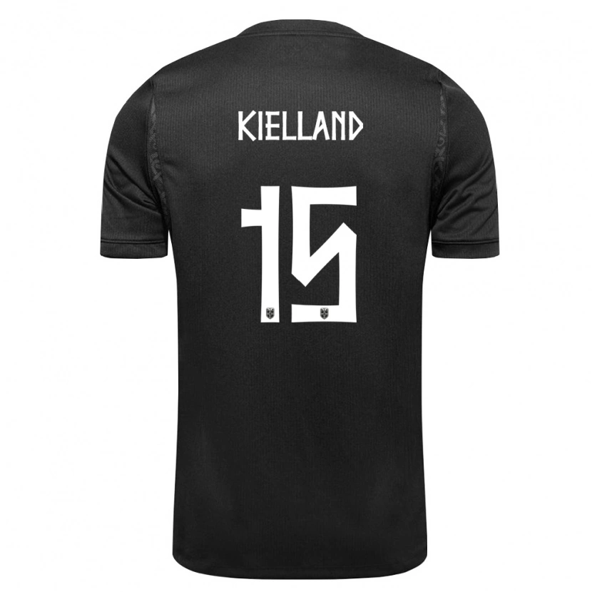 Danxen Niño Camiseta Noruega Justine Kielland #15 Negro 2ª Equipación 26-28 La Camisa México