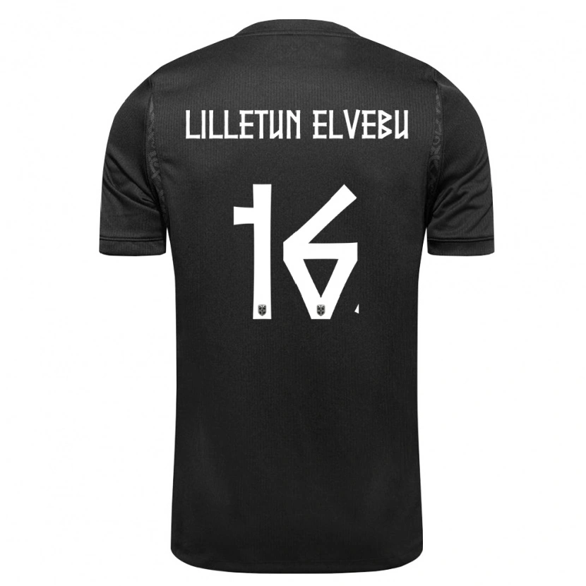 Danxen Niño Camiseta Noruega Aleksander Lilletun Elvebu #16 Negro 2ª Equipación 26-28 La Camisa México