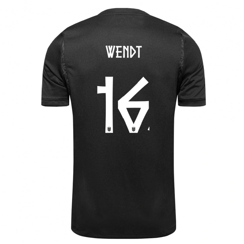 Danxen Niño Camiseta Noruega William Wendt #16 Negro 2ª Equipación 26-28 La Camisa México