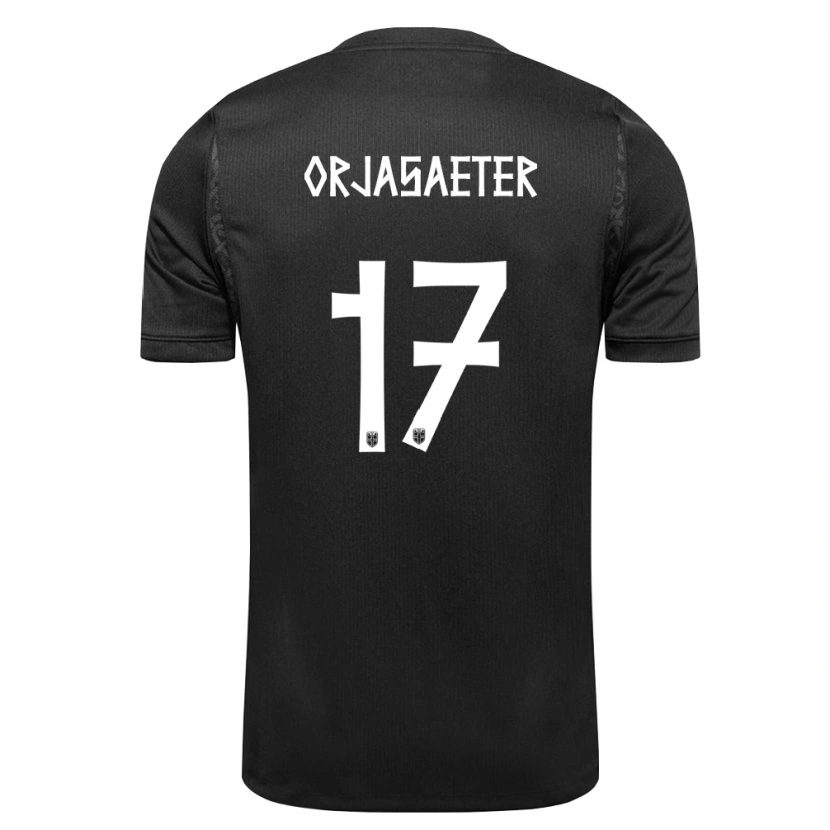 Danxen Niño Camiseta Noruega Sondre Ørjasæter #17 Negro 2ª Equipación 26-28 La Camisa México