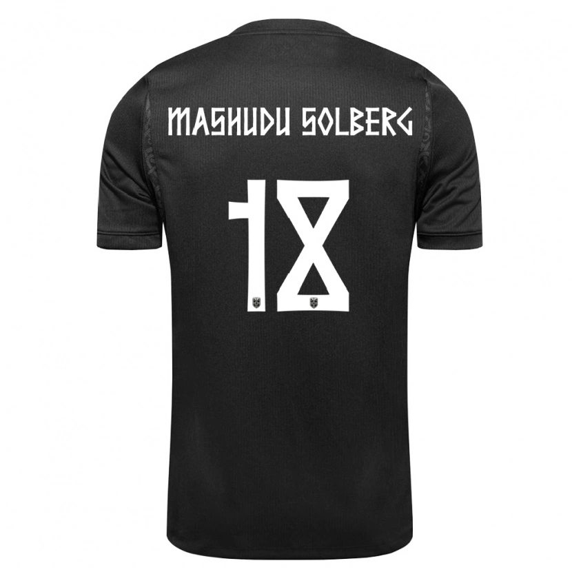 Danxen Niño Camiseta Noruega Mathias Mashudu Solberg #18 Negro 2ª Equipación 26-28 La Camisa México
