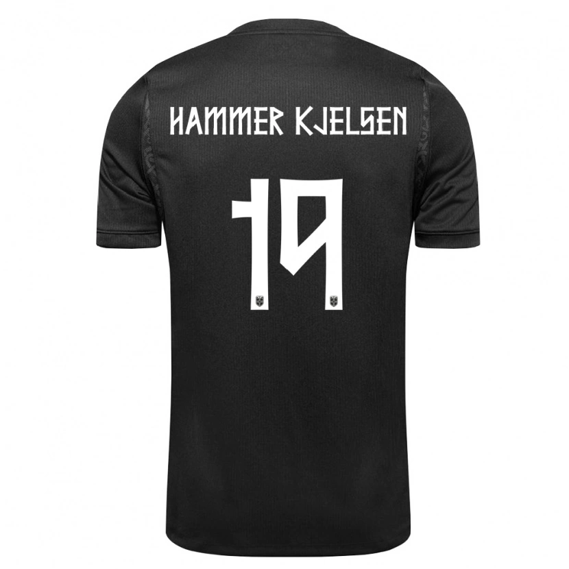 Danxen Niño Camiseta Noruega Aleksander Hammer Kjelsen #19 Negro 2ª Equipación 26-28 La Camisa México