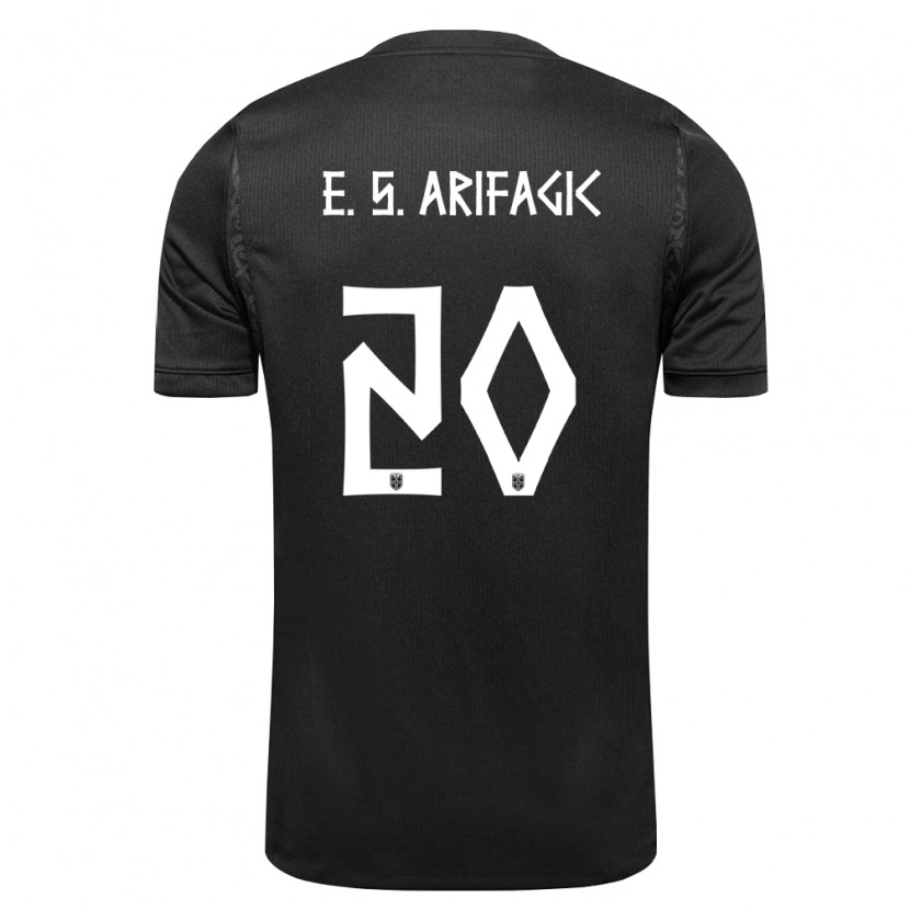 Danxen Niño Camiseta Noruega Elias Samuelsen Arifagic #20 Negro 2ª Equipación 26-28 La Camisa México