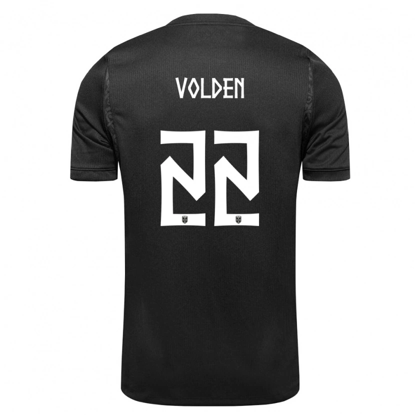 Danxen Niño Camiseta Noruega Håkon Volden #22 Negro 2ª Equipación 26-28 La Camisa México