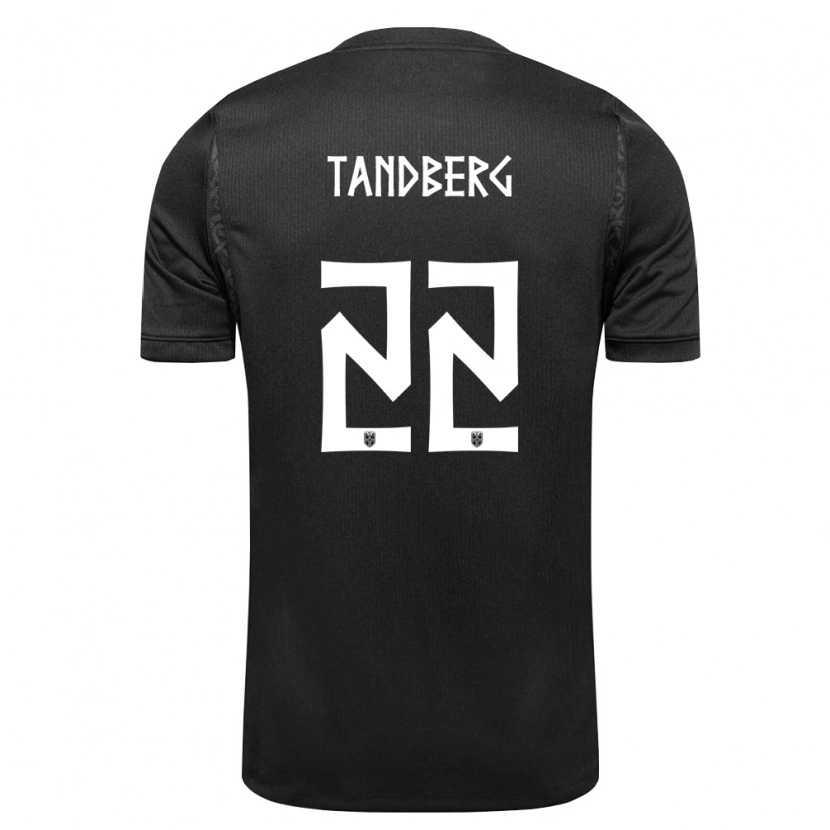 Danxen Niño Camiseta Noruega Cathinka Tandberg #22 Negro 2ª Equipación 26-28 La Camisa México