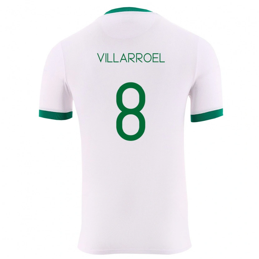 Danxen Niño Camiseta Bolivia Moisés Villarroel #8 Blanco Verde Rojo 2ª Equipación 26-28 La Camisa México
