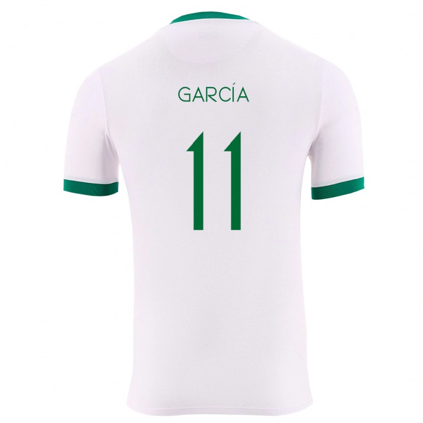 Danxen Niño Camiseta Bolivia Santos García #11 Blanco Verde Rojo 2ª Equipación 26-28 La Camisa México