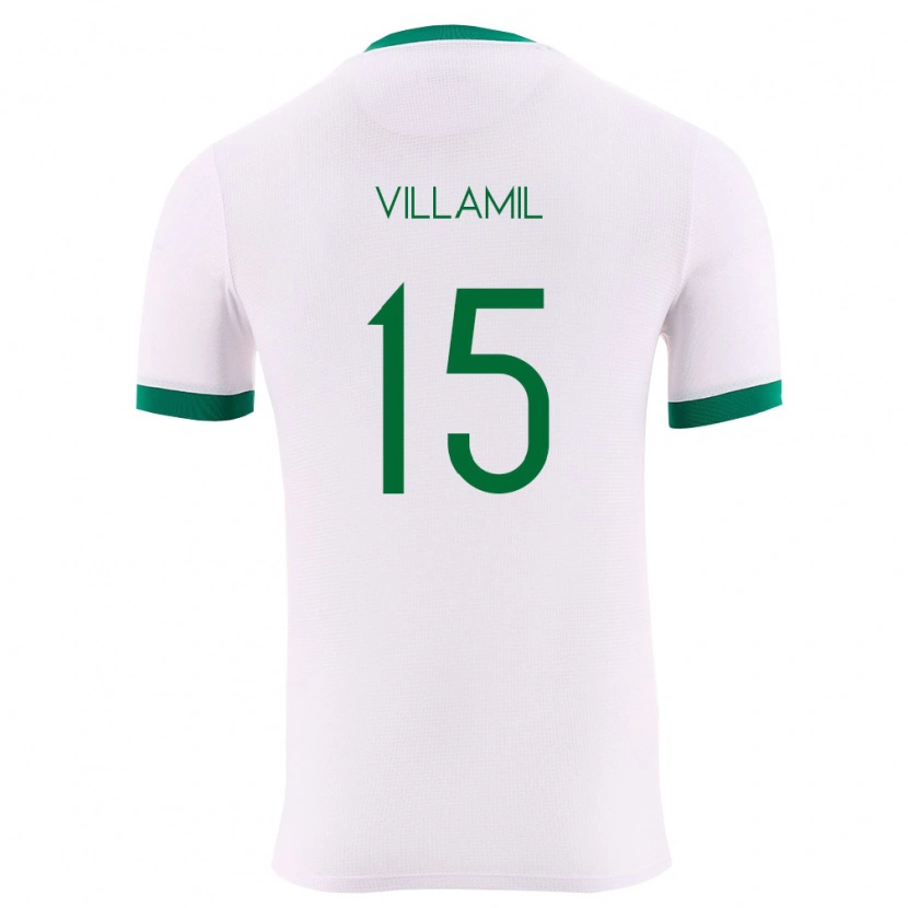 Danxen Niño Camiseta Bolivia Gabriel Villamíl #15 Blanco Verde Rojo 2ª Equipación 26-28 La Camisa México