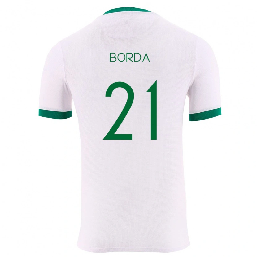 Danxen Niño Camiseta Bolivia Carlos Borda #21 Blanco Verde Rojo 2ª Equipación 26-28 La Camisa México