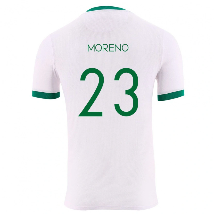 Danxen Niño Camiseta Bolivia Leonel Moreno #23 Blanco Verde Rojo 2ª Equipación 26-28 La Camisa México