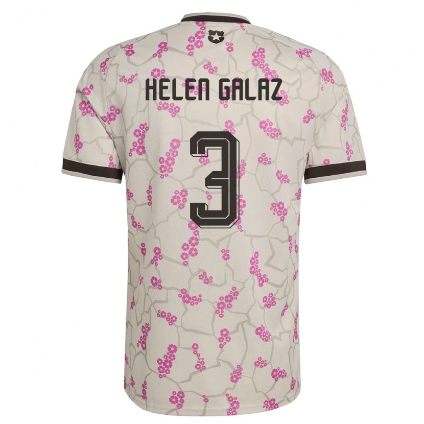 Danxen Niño Camiseta Chile Su Helen Galaz #3 Blanco Púrpura 2ª Equipación 26-28 La Camisa México
