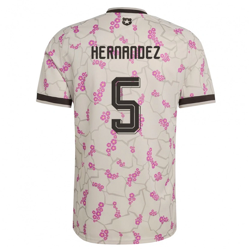 Danxen Niño Camiseta Chile Monserrat Hernández #5 Blanco Púrpura 2ª Equipación 26-28 La Camisa México