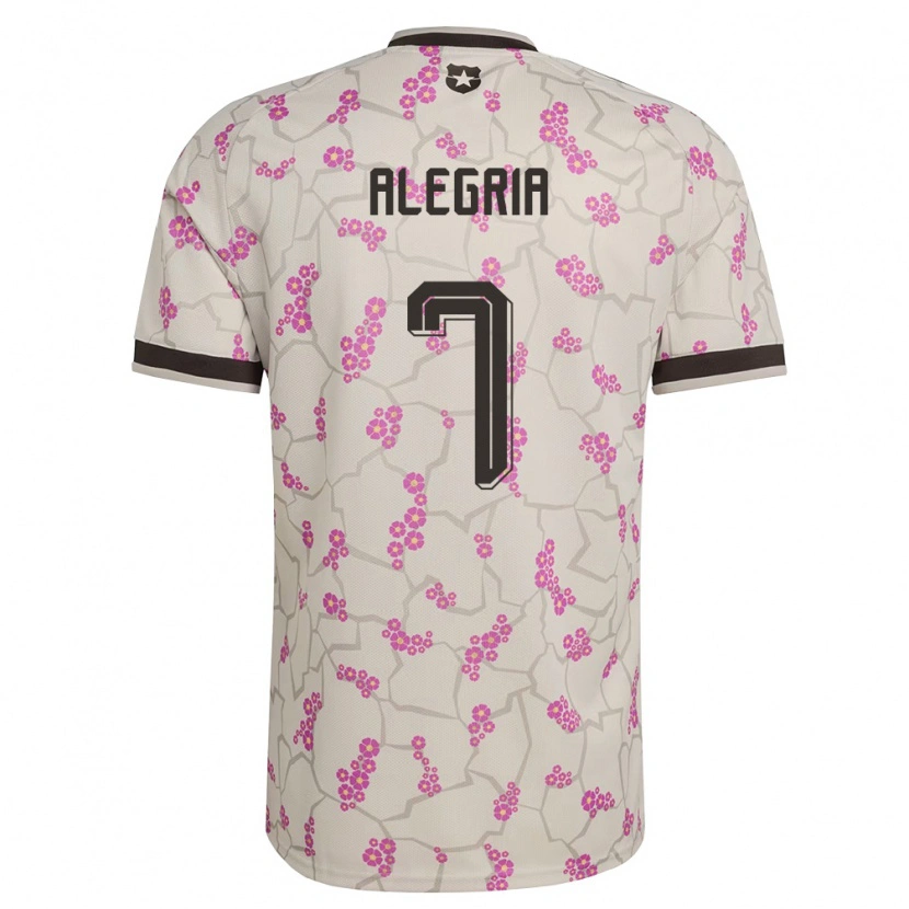 Danxen Niño Camiseta Chile Ian Alegría #7 Blanco Púrpura 2ª Equipación 26-28 La Camisa México