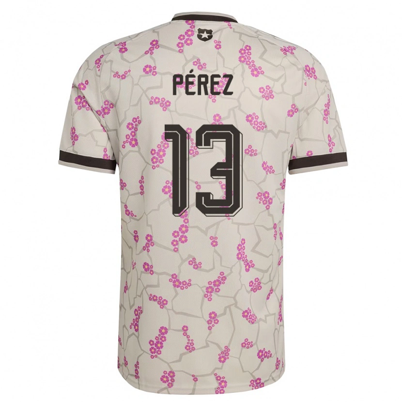Danxen Niño Camiseta Chile Matías Pérez #13 Blanco Púrpura 2ª Equipación 26-28 La Camisa México