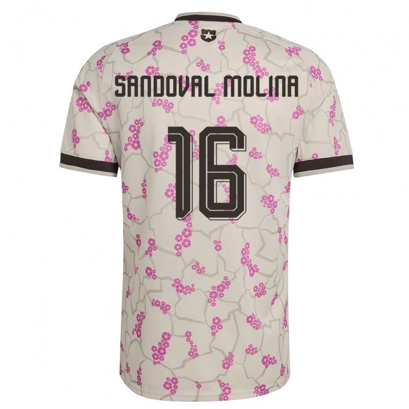 Danxen Niño Camiseta Chile Mario Sandoval #16 Blanco Púrpura 2ª Equipación 26-28 La Camisa México