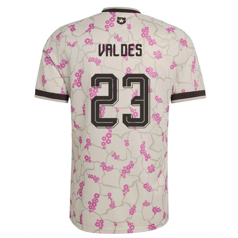 Danxen Niño Camiseta Chile Francisco Valdés #23 Blanco Púrpura 2ª Equipación 26-28 La Camisa México