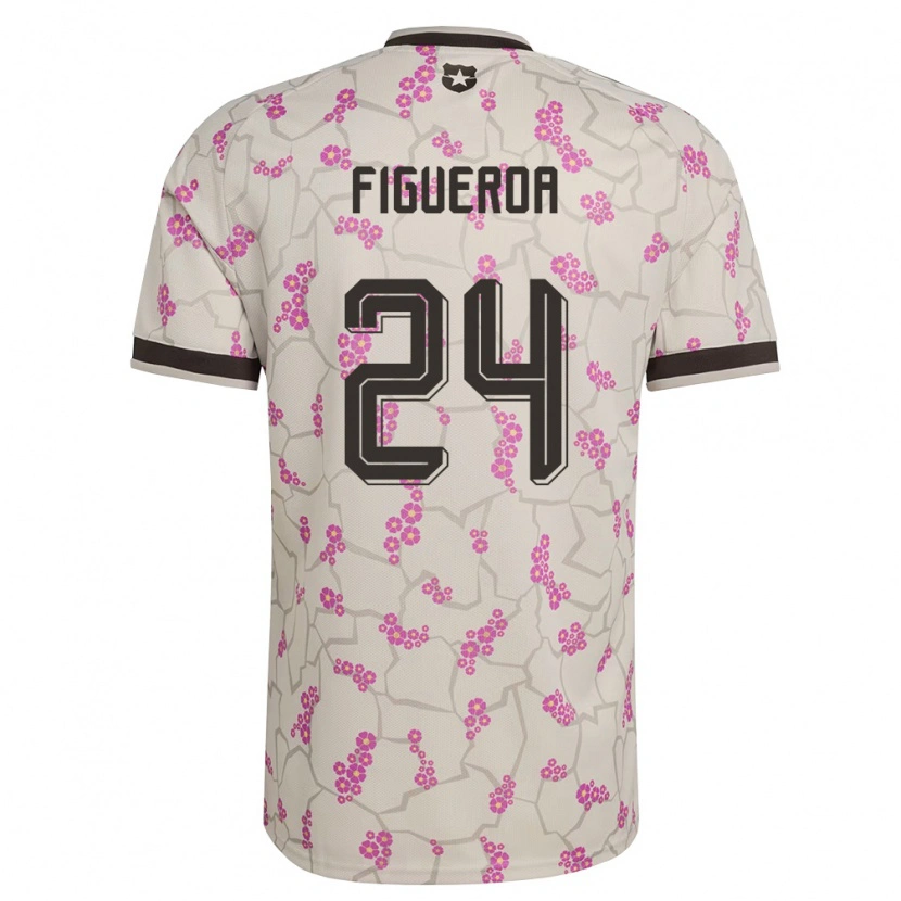 Danxen Niño Camiseta Chile Ámbar Figueroa #24 Blanco Púrpura 2ª Equipación 26-28 La Camisa México