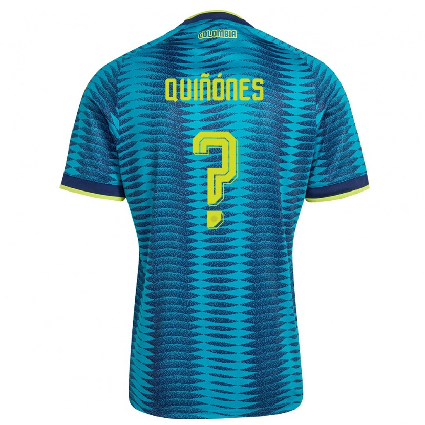 Danxen Niño Camiseta Colombia Brayner Quiñónes #0 Azul Amarillo Marino 2ª Equipación 26-28 La Camisa México