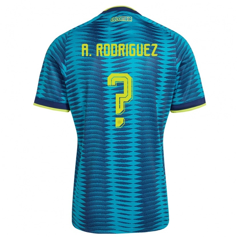 Danxen Niño Camiseta Colombia Andrés Rodríguez #0 Azul Amarillo Marino 2ª Equipación 26-28 La Camisa México