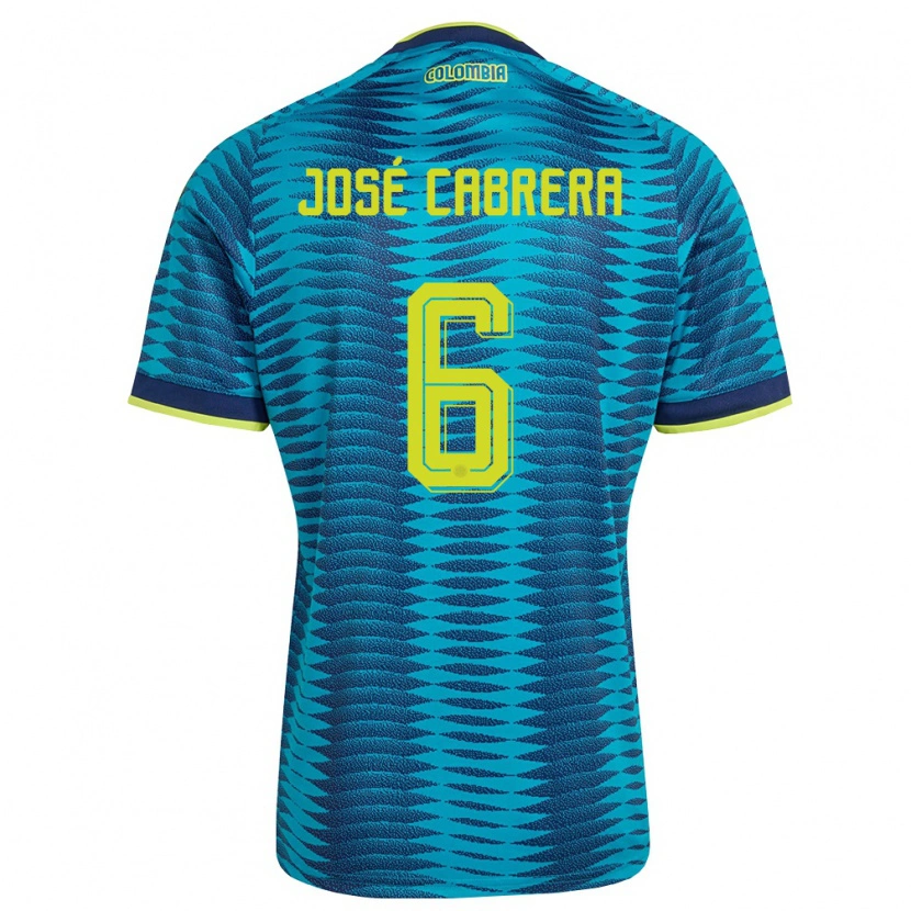 Danxen Niño Camiseta Colombia Juan José Cabrera #6 Azul Amarillo Marino 2ª Equipación 26-28 La Camisa México