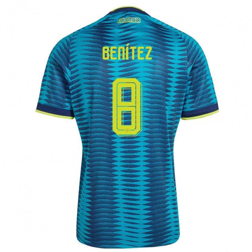 Danxen Niño Camiseta Colombia Royner Benítez #8 Azul Amarillo Marino 2ª Equipación 26-28 La Camisa México