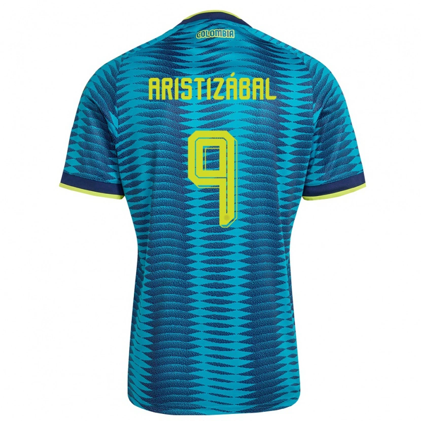 Danxen Niño Camiseta Colombia Emilio Aristizábal #9 Azul Amarillo Marino 2ª Equipación 26-28 La Camisa México