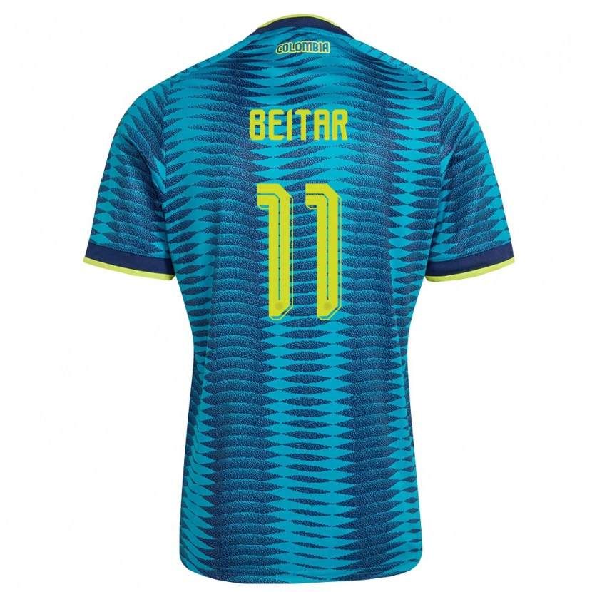 Danxen Niño Camiseta Colombia Didier Beitar #11 Azul Amarillo Marino 2ª Equipación 26-28 La Camisa México