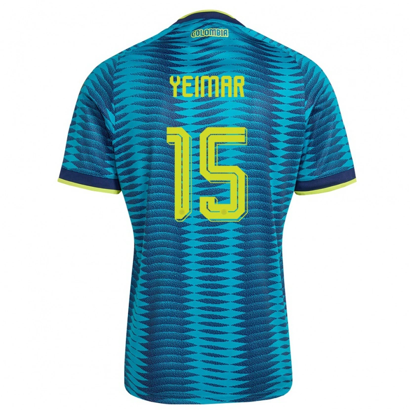 Danxen Niño Camiseta Colombia Yeimar Mosquera #15 Azul Amarillo Marino 2ª Equipación 26-28 La Camisa México