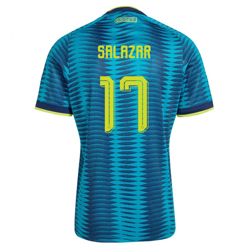 Danxen Niño Camiseta Colombia Andrés Salazar #17 Azul Amarillo Marino 2ª Equipación 26-28 La Camisa México