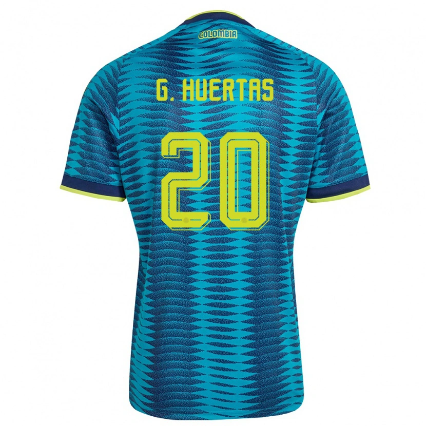 Danxen Niño Camiseta Colombia Gabriela Huertas #20 Azul Amarillo Marino 2ª Equipación 26-28 La Camisa México