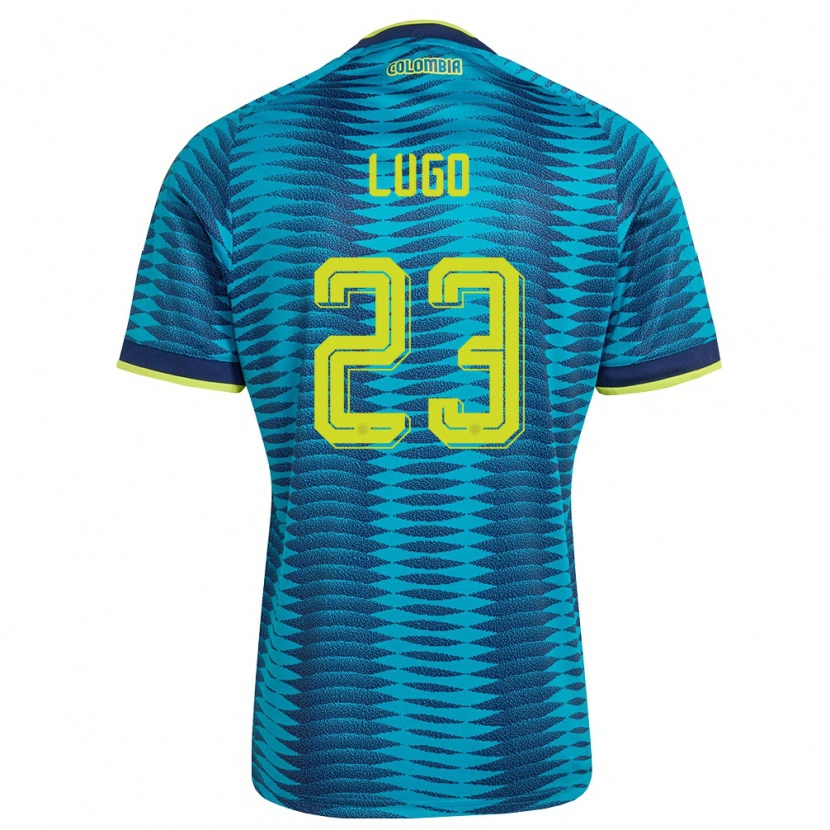 Danxen Niño Camiseta Colombia Michelle Lugo #23 Azul Amarillo Marino 2ª Equipación 26-28 La Camisa México