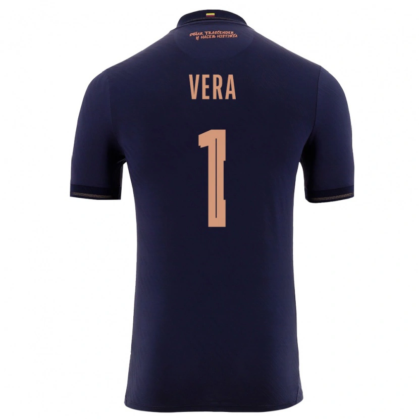 Danxen Niño Camiseta Ecuador Andrea Vera #1 Marino Oro 2ª Equipación 26-28 La Camisa México