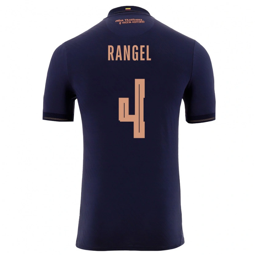 Danxen Niño Camiseta Ecuador Álex Rangel #4 Marino Oro 2ª Equipación 26-28 La Camisa México