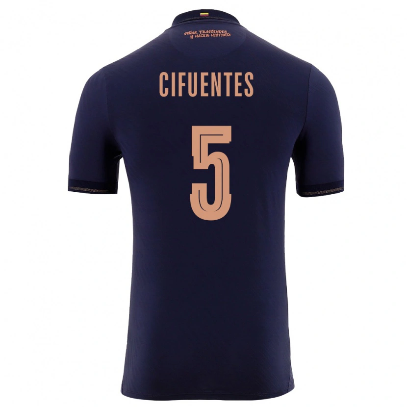 Danxen Niño Camiseta Ecuador Jose Cifuentes #5 Marino Oro 2ª Equipación 26-28 La Camisa México