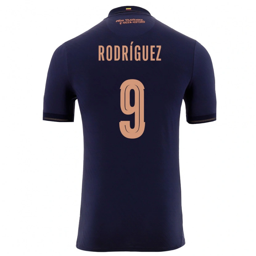 Danxen Niño Camiseta Ecuador Ingrid Rodriguez #9 Marino Oro 2ª Equipación 26-28 La Camisa México