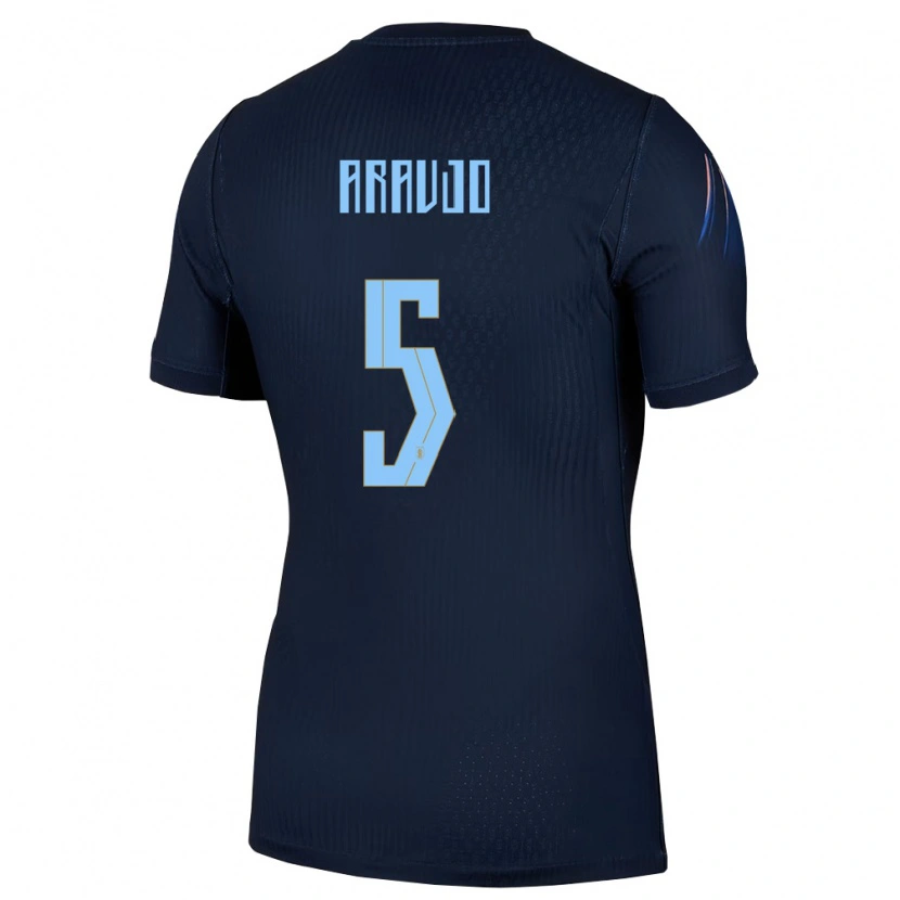 Danxen Niño Camiseta Uruguay César Araújo #5 Negro Azul 2ª Equipación 26-28 La Camisa México