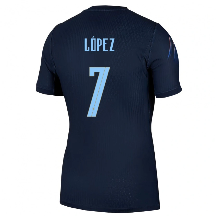 Danxen Niño Camiseta Uruguay Nahuel López #7 Negro Azul 2ª Equipación 26-28 La Camisa México