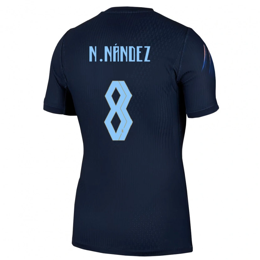 Danxen Niño Camiseta Uruguay Nahitan Nández #8 Negro Azul 2ª Equipación 26-28 La Camisa México
