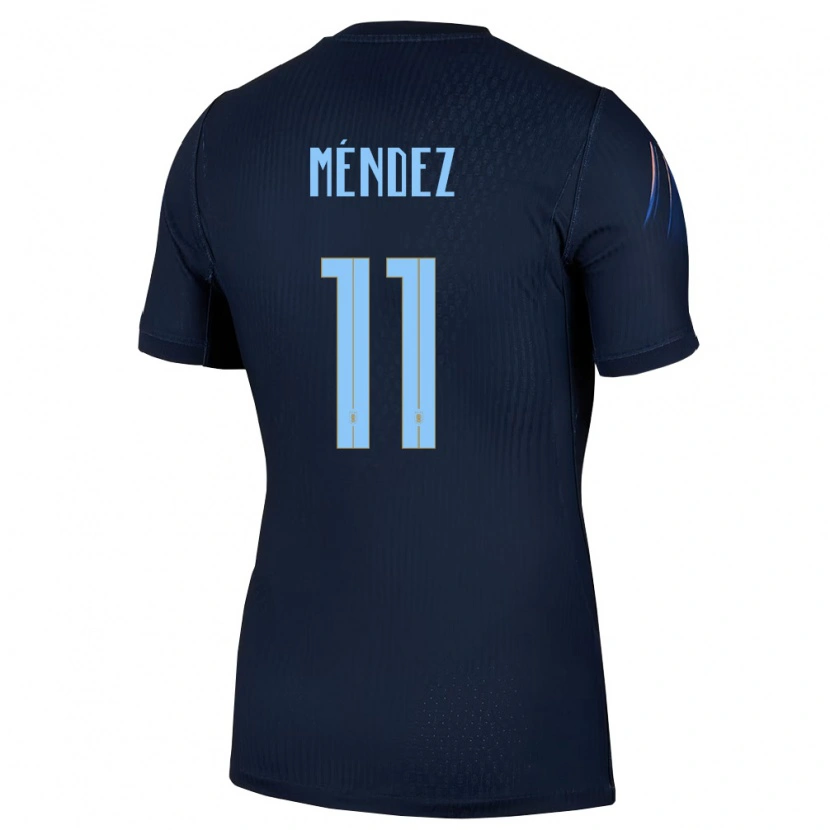 Danxen Niño Camiseta Uruguay Axel Méndez #11 Negro Azul 2ª Equipación 26-28 La Camisa México