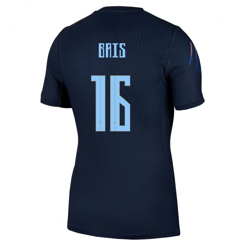 Danxen Niño Camiseta Uruguay Federico Bais #16 Negro Azul 2ª Equipación 26-28 La Camisa México