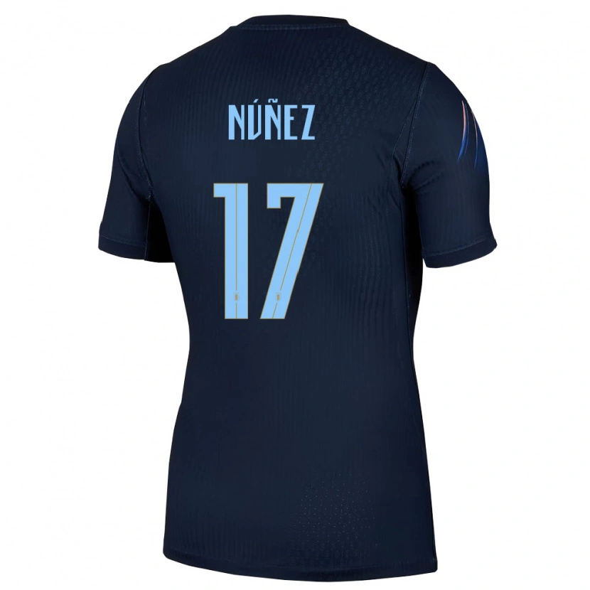 Danxen Niño Camiseta Uruguay Facundo Nunez #17 Negro Azul 2ª Equipación 26-28 La Camisa México