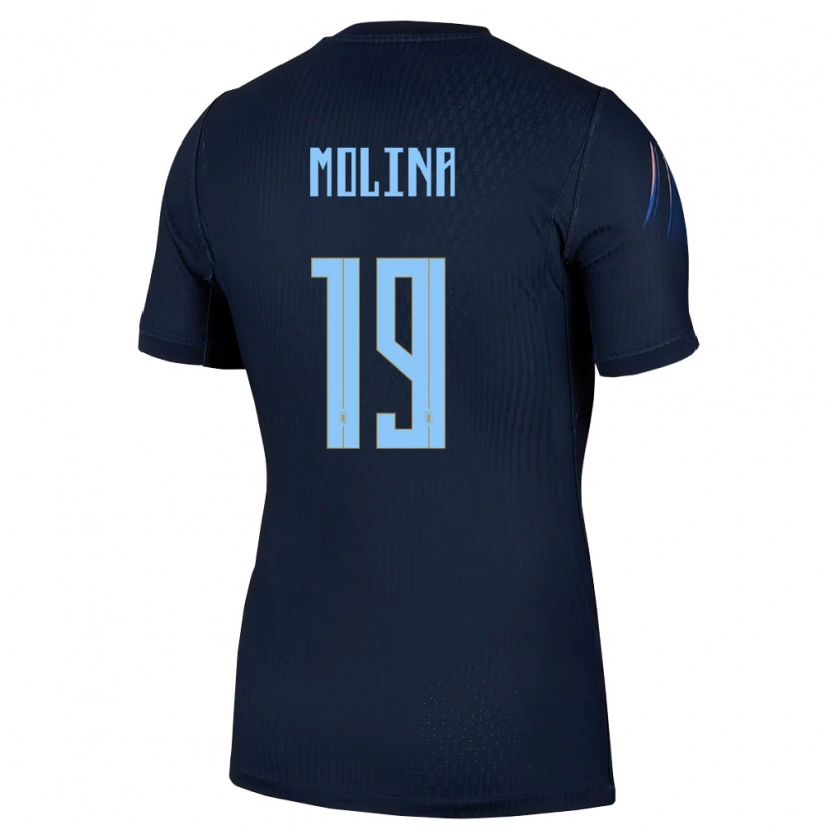 Danxen Niño Camiseta Uruguay Ignacio Molina #19 Negro Azul 2ª Equipación 26-28 La Camisa México