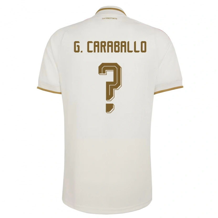 Danxen Niño Camiseta Venezuela Gustavo Caraballo #0 Marfil Amarillo 2ª Equipación 26-28 La Camisa México